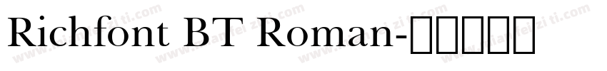 Richfont BT Roman字体转换